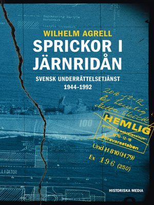 cover image of Sprickor i järnridån. Svensk underrättelsetjänst 1944–1992